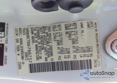 2016 Nissan Frontier S from USA, damaged, VIN 1N6BD0CT9GN766757